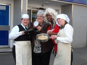 The winners from 2011 with Mayor Jane Ball.